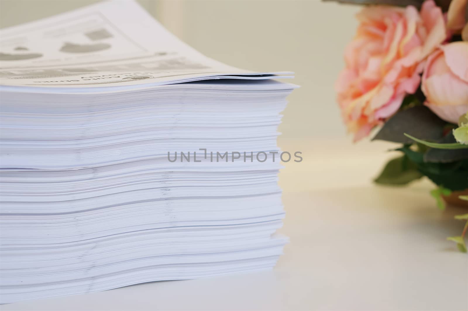 Stack of white papers sheet by ninun