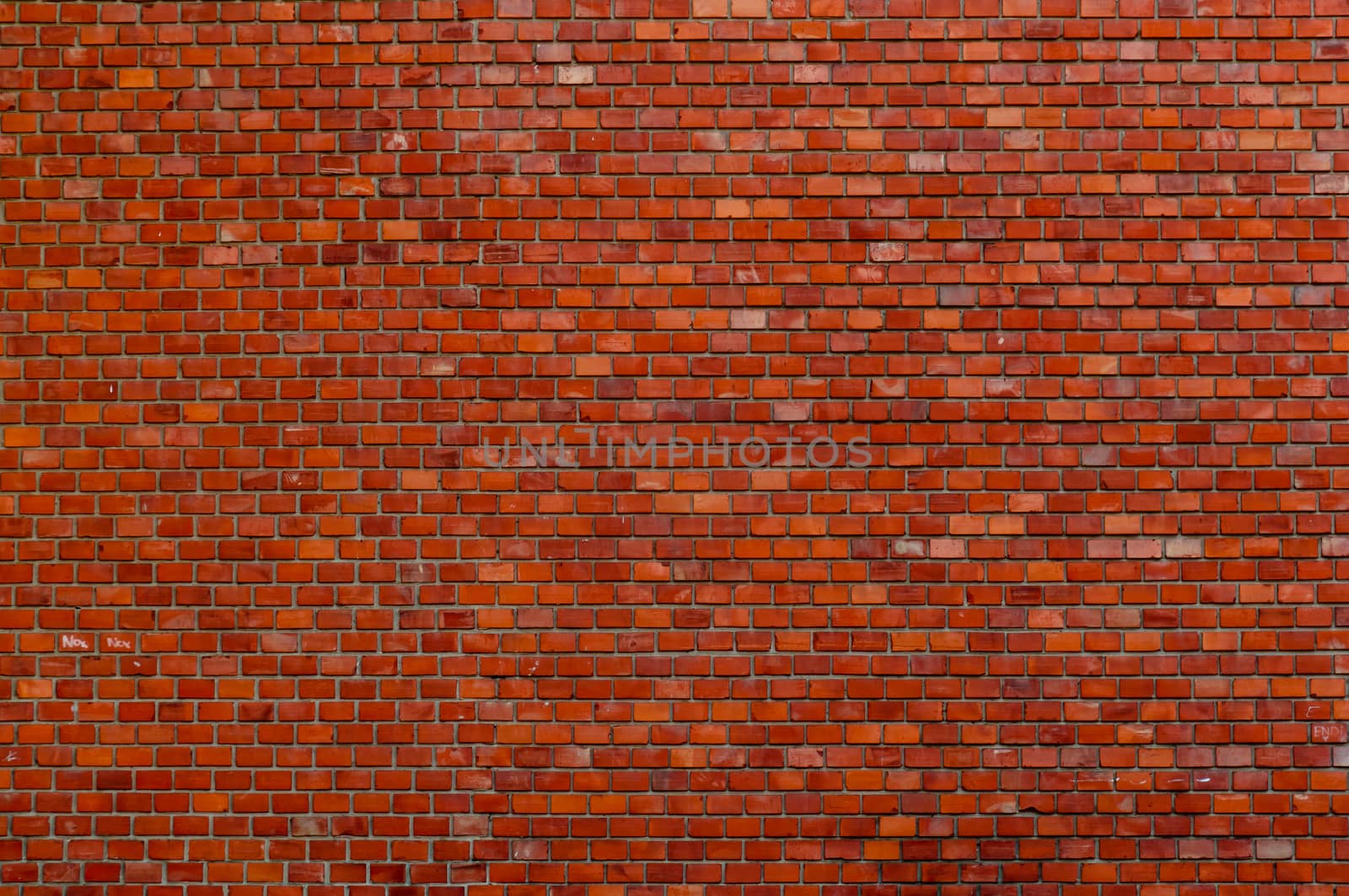 Textured old red brick wall background with copy space