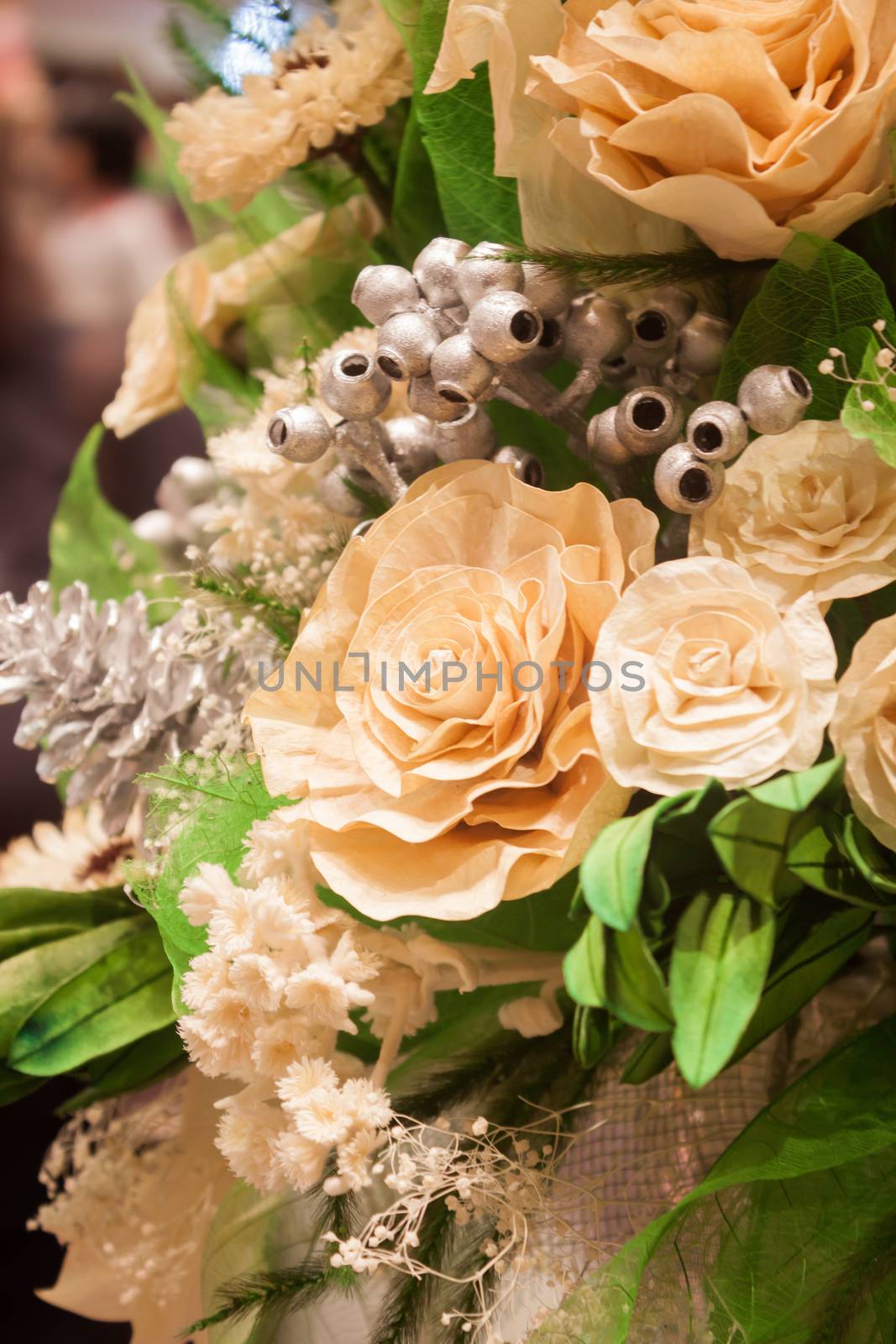 Imitation bouquet of beautiful flower, stock photo