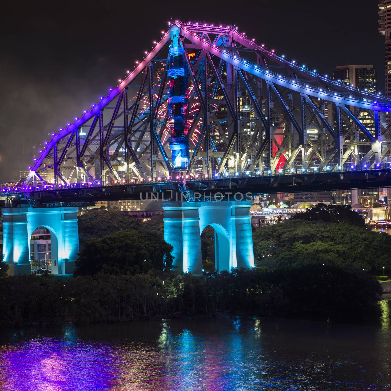 Story Bridge on New Years Eve 2016 in Brisbane by artistrobd