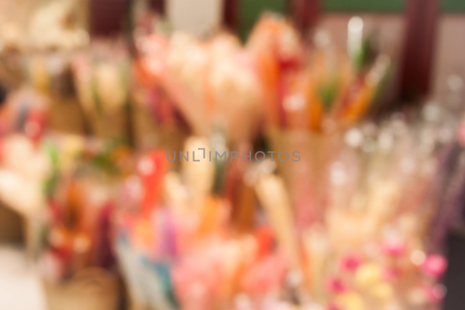 Abstract blur exposition halls interior for background, stock photo