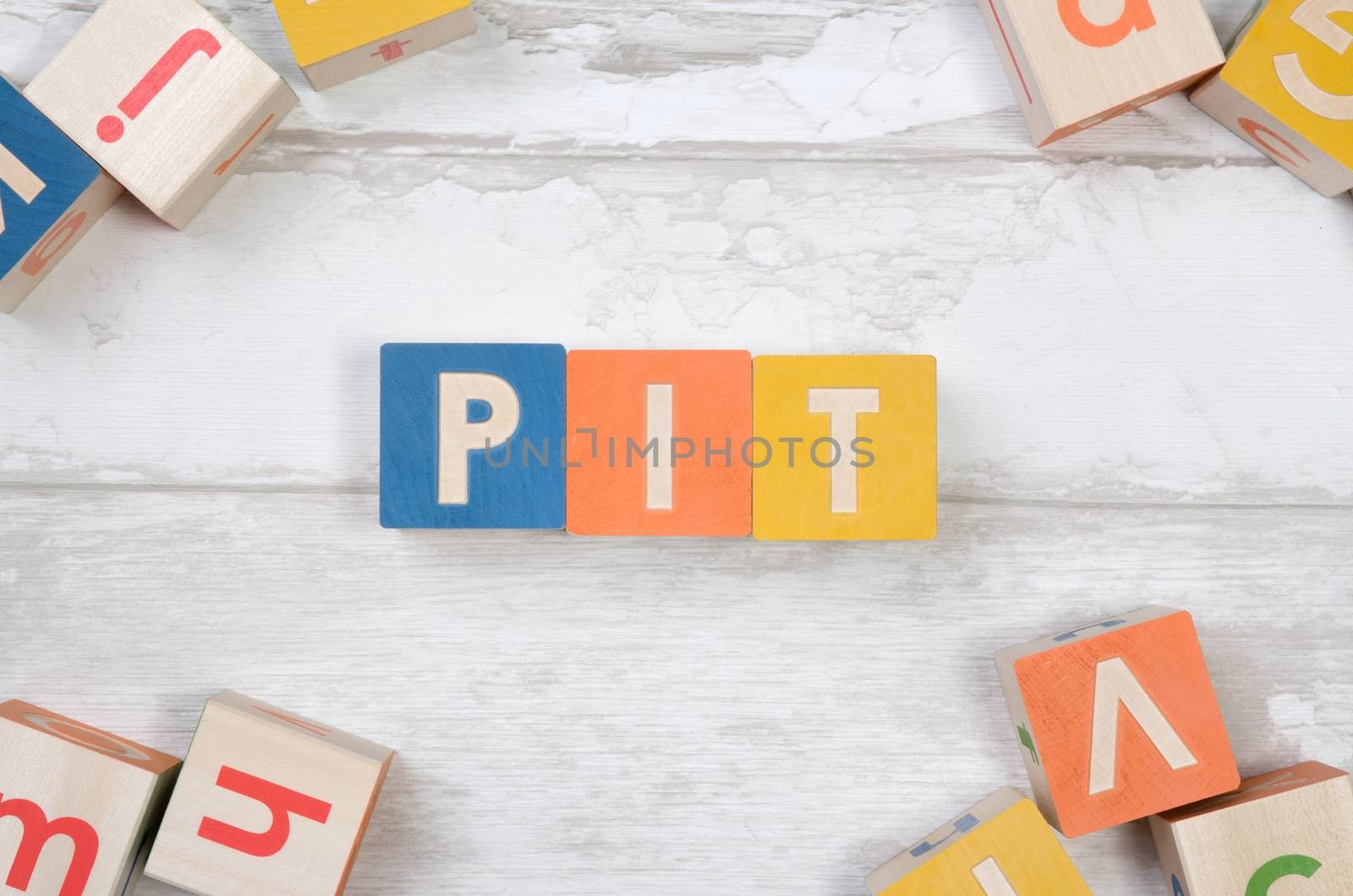 PIT word with colorful blocks by simpson33