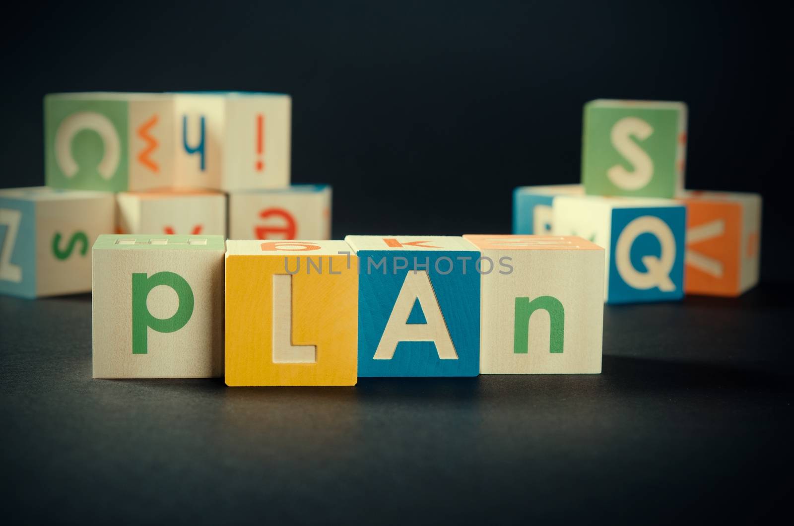 PLAN word with colorful blocks by simpson33