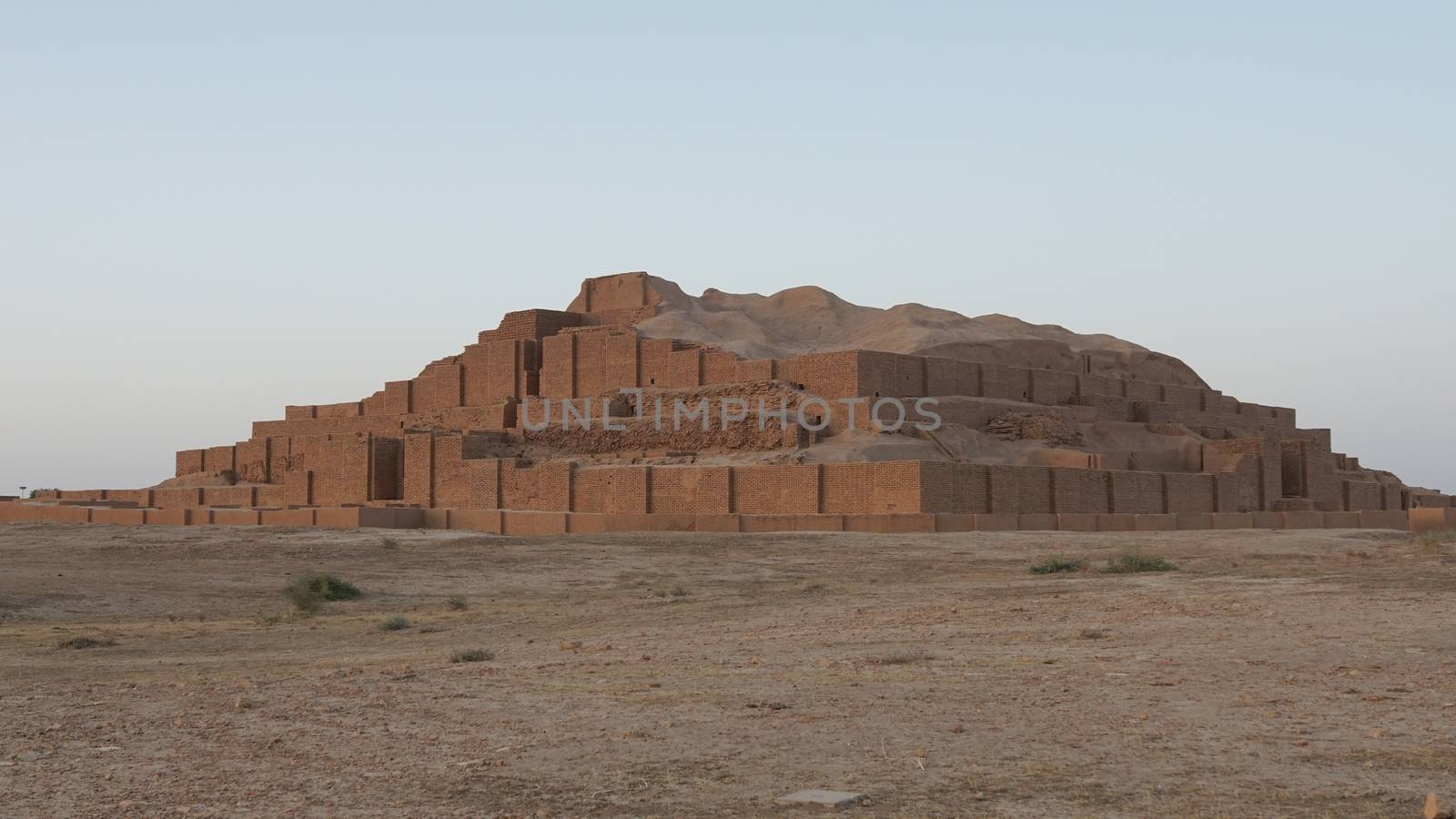 AHVAZ, IRAN - OCTOBER 4, 2016: Temple Chogha Zanbil in the last light of a day on October 4, 2016 in Iran, Asia