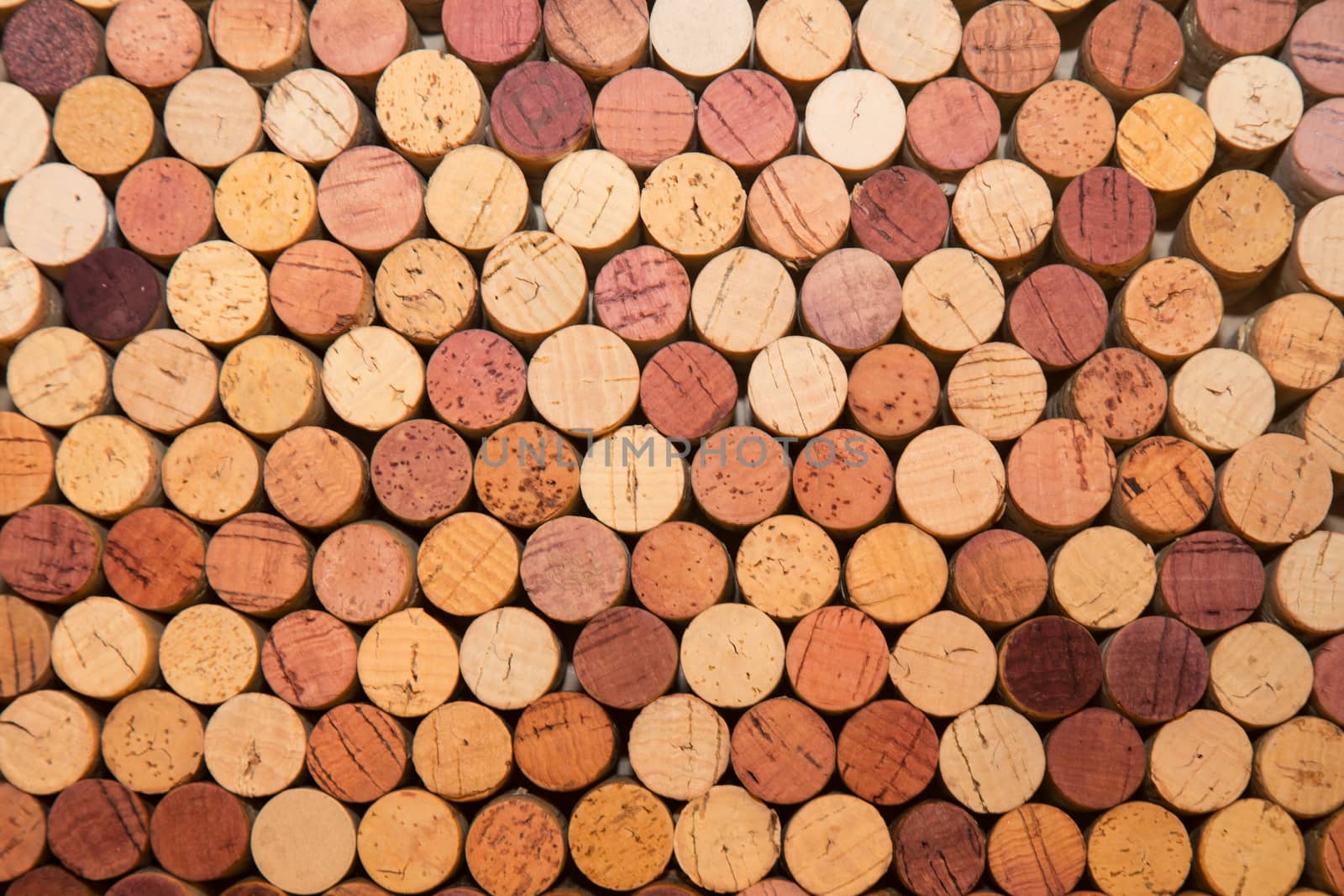 Stack of used wine corks