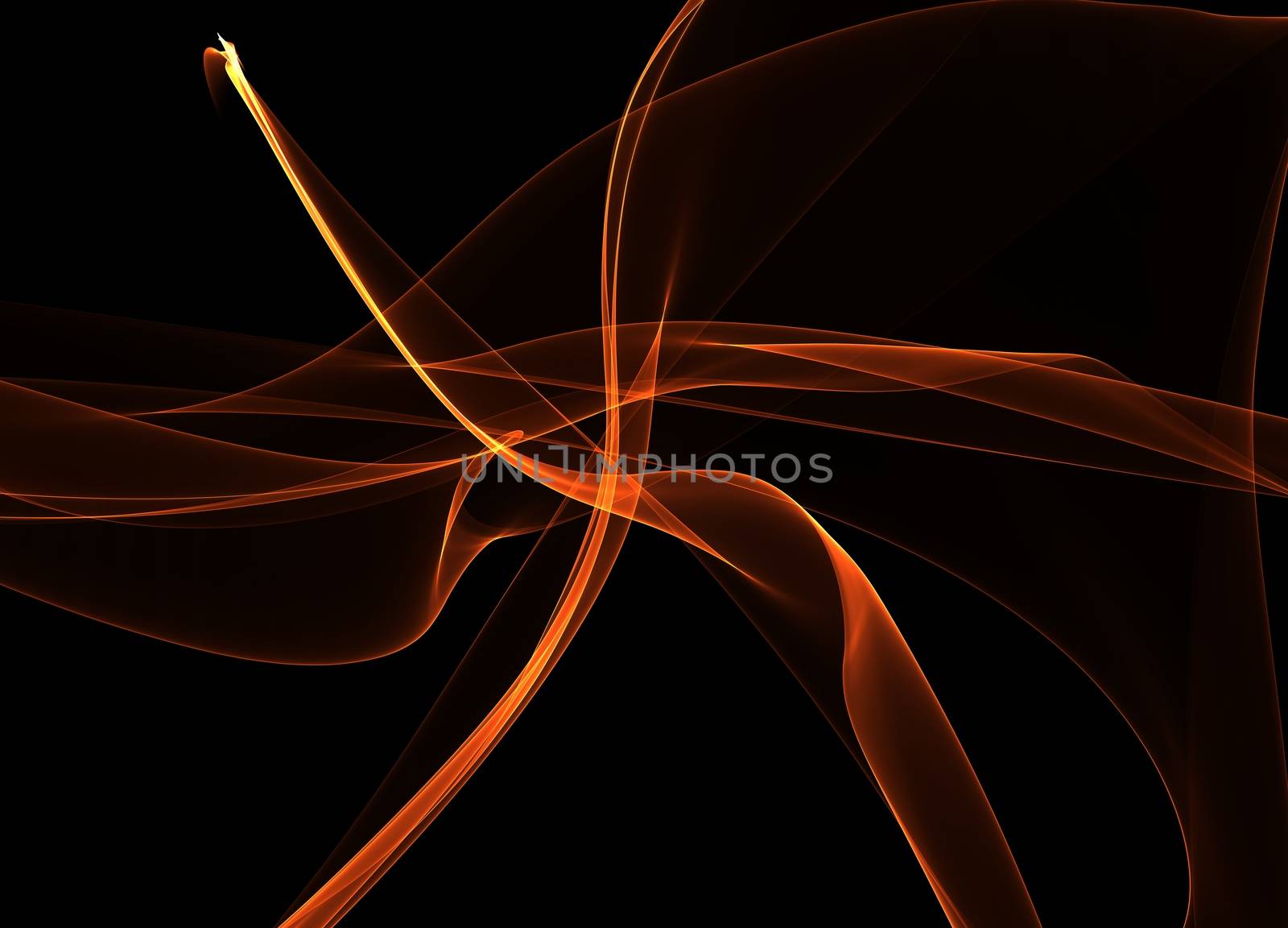 abstract red wavy smoke flame over black background.