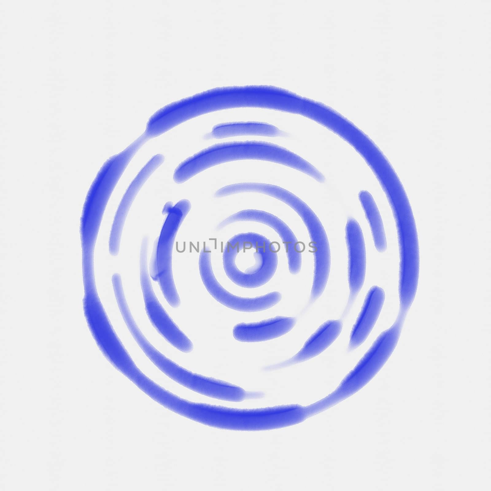 Abstract watercolor geometric circular radar background. Curved lines over white.