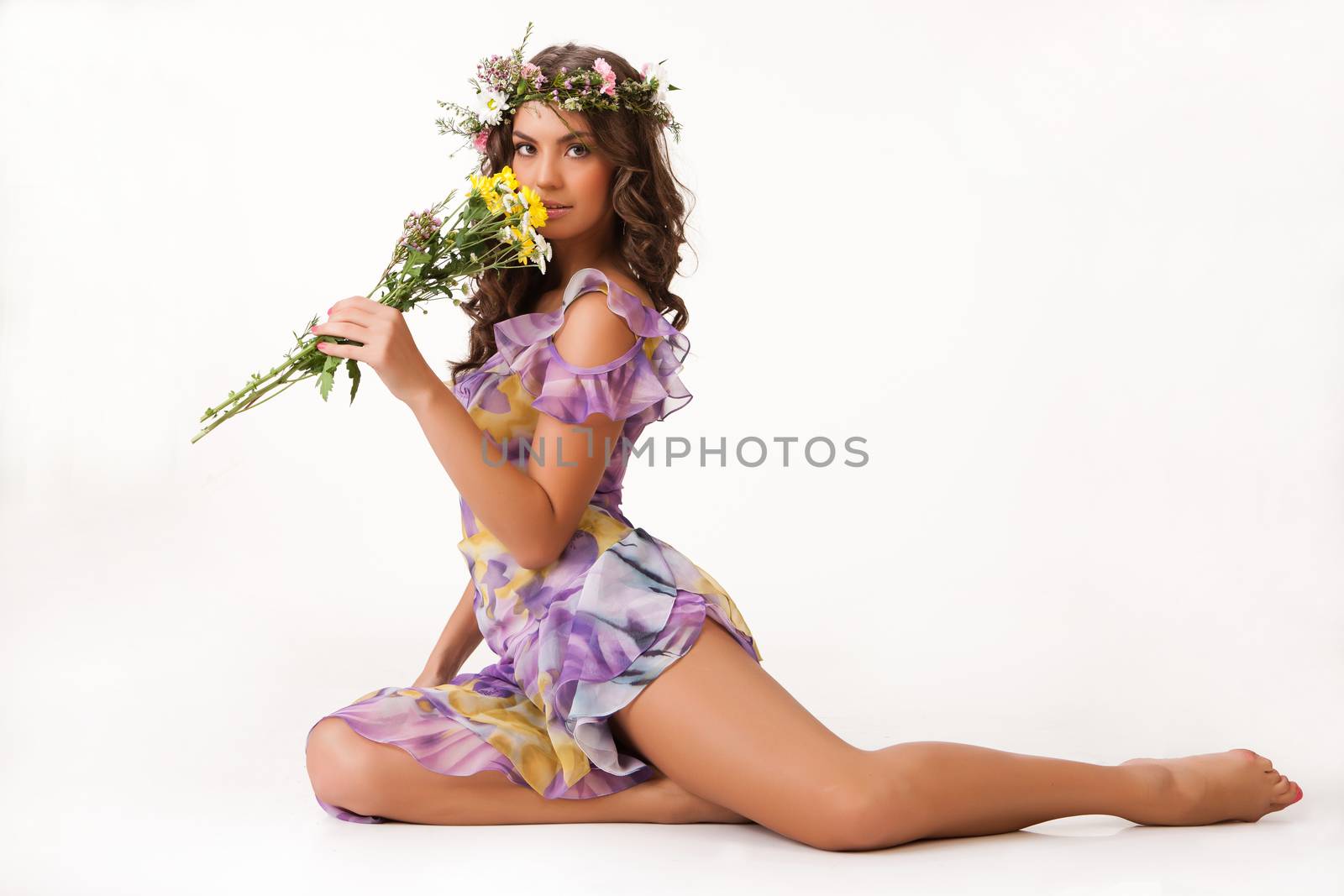 Young Woman With Flower Garland by Fotoskat