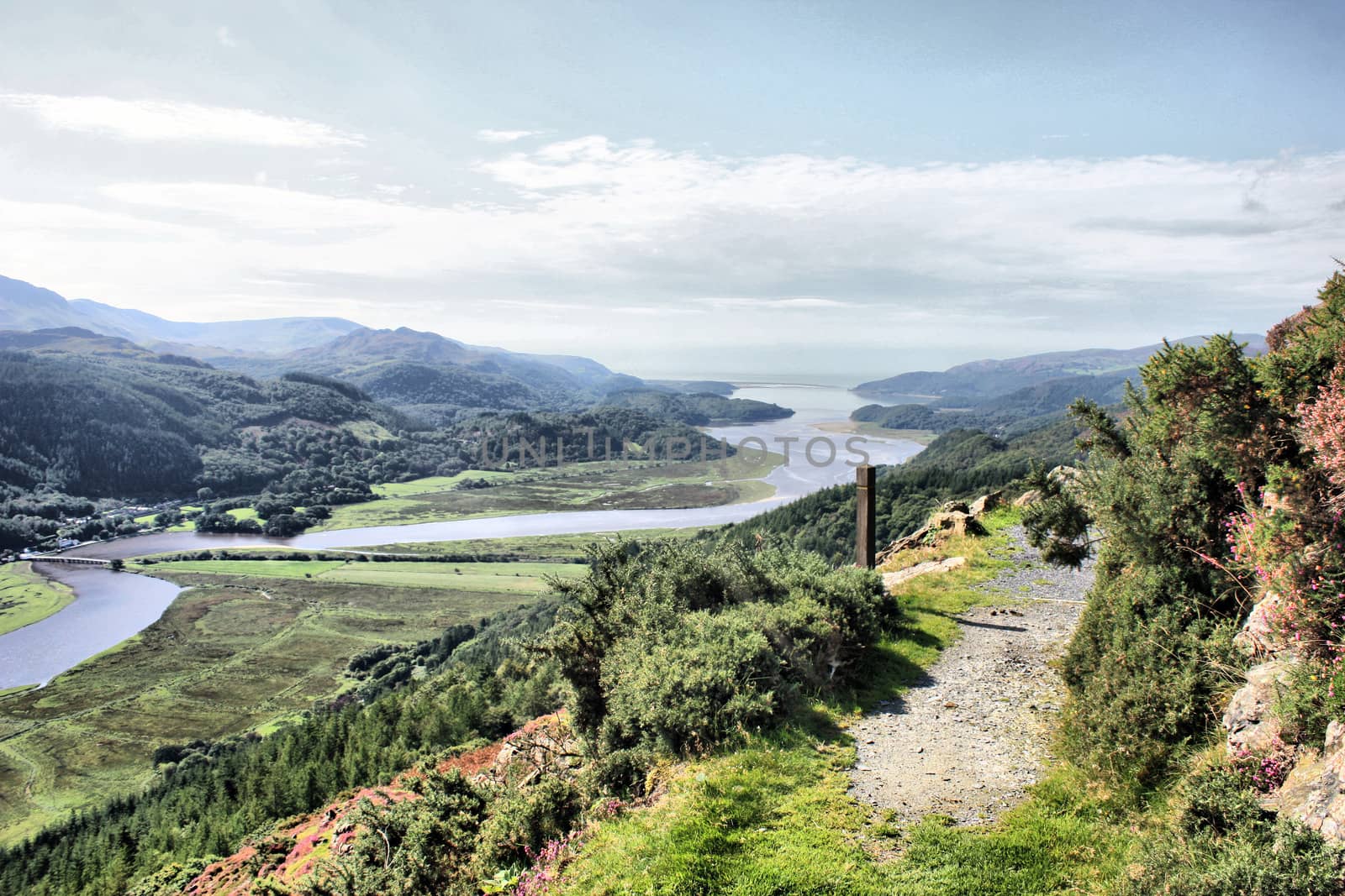 View of the Mawddach Estuary in Wales by chrisga