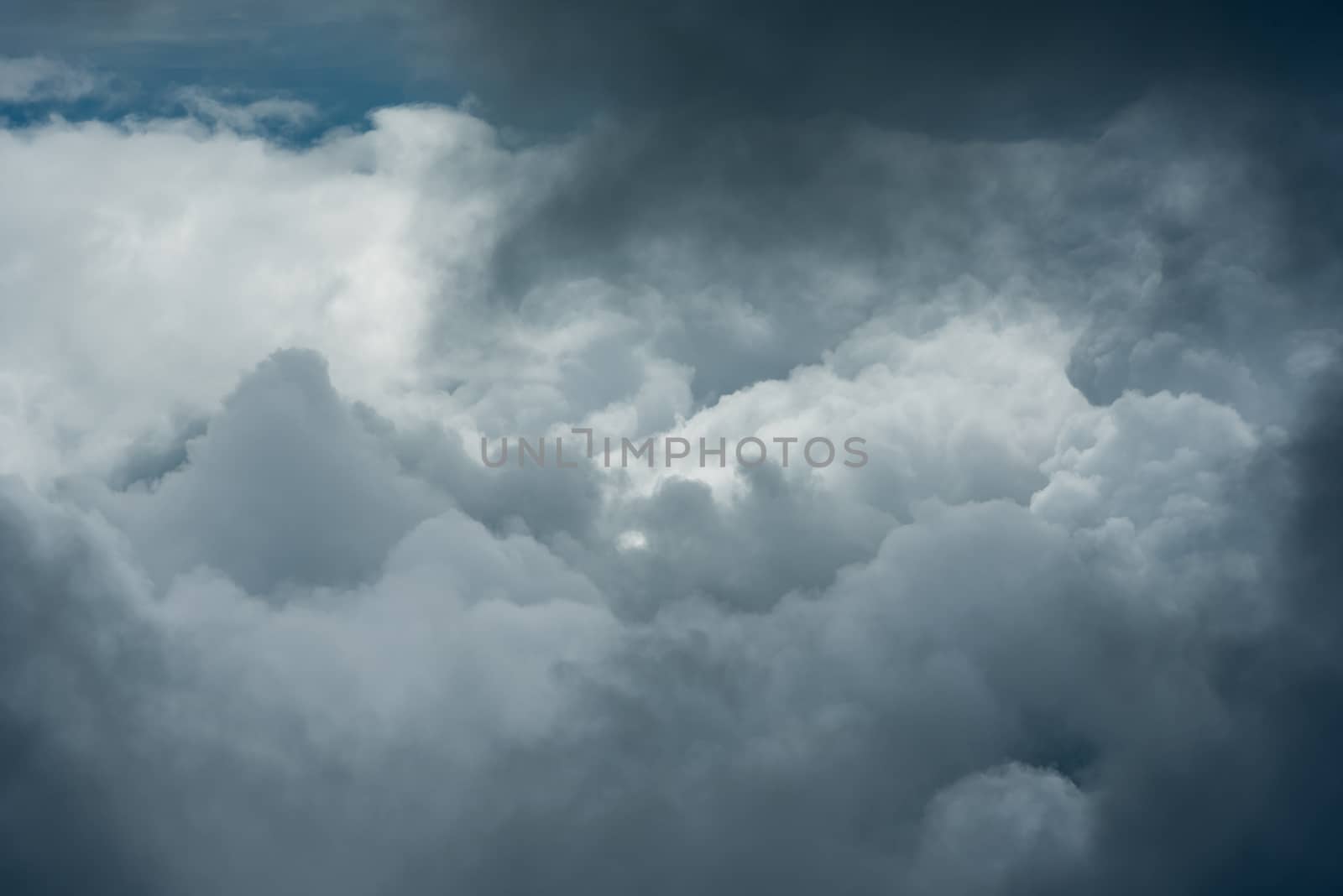 Dramatic sky with storm clouds before rain