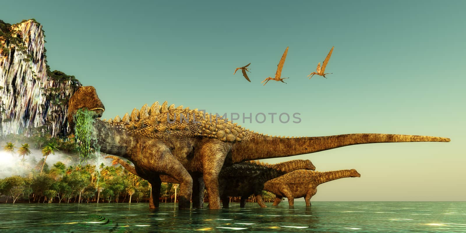 Ampelosaurus Dinosaurs by Catmando