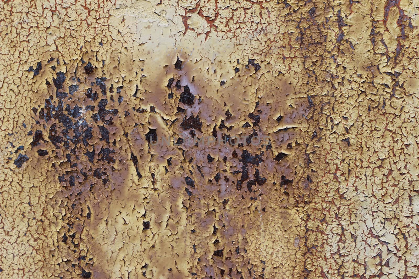 Detail of the old rusty metal - flaky paint