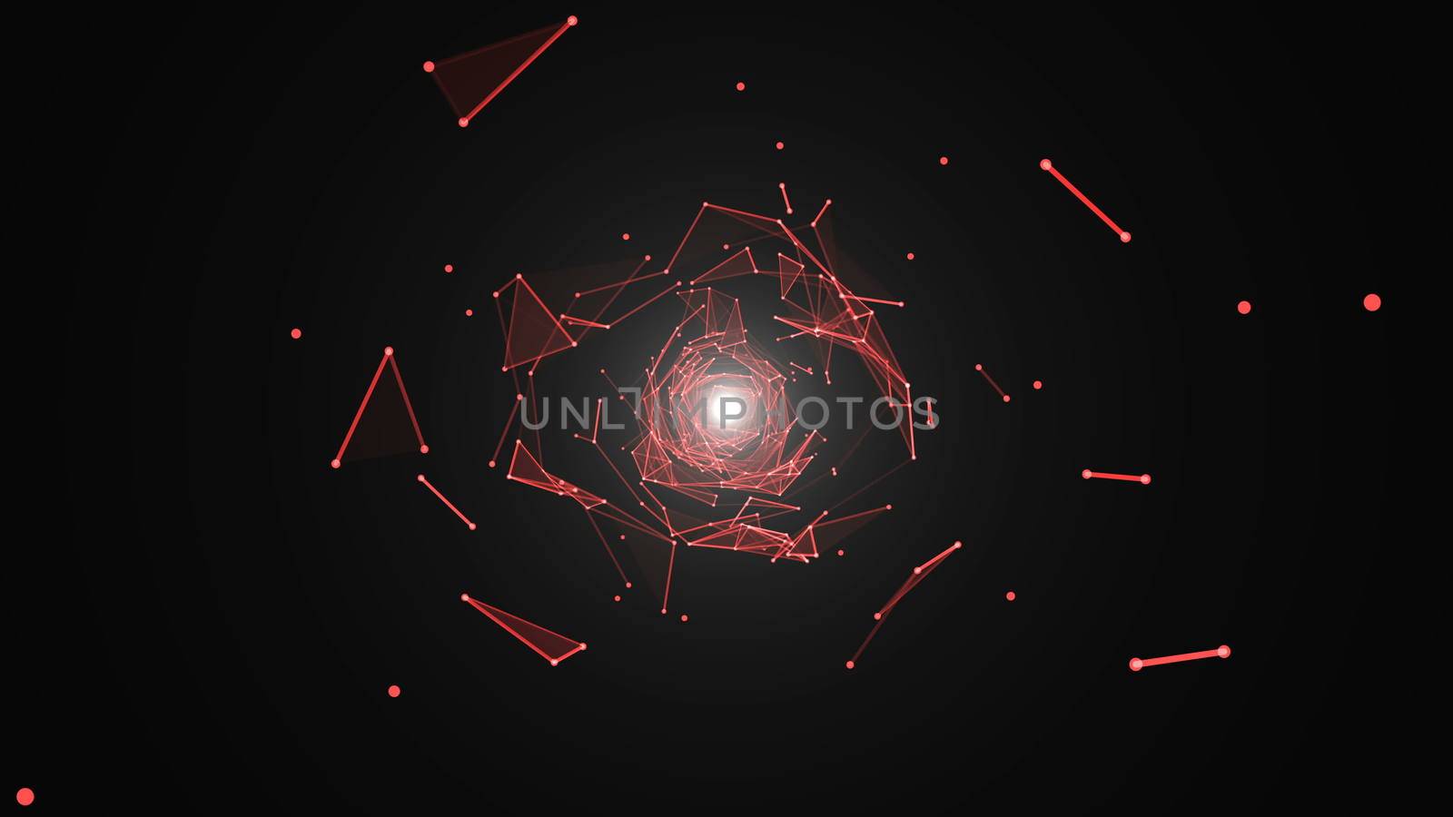 Abstract background with beautiful rotating triangles and flares by nolimit046