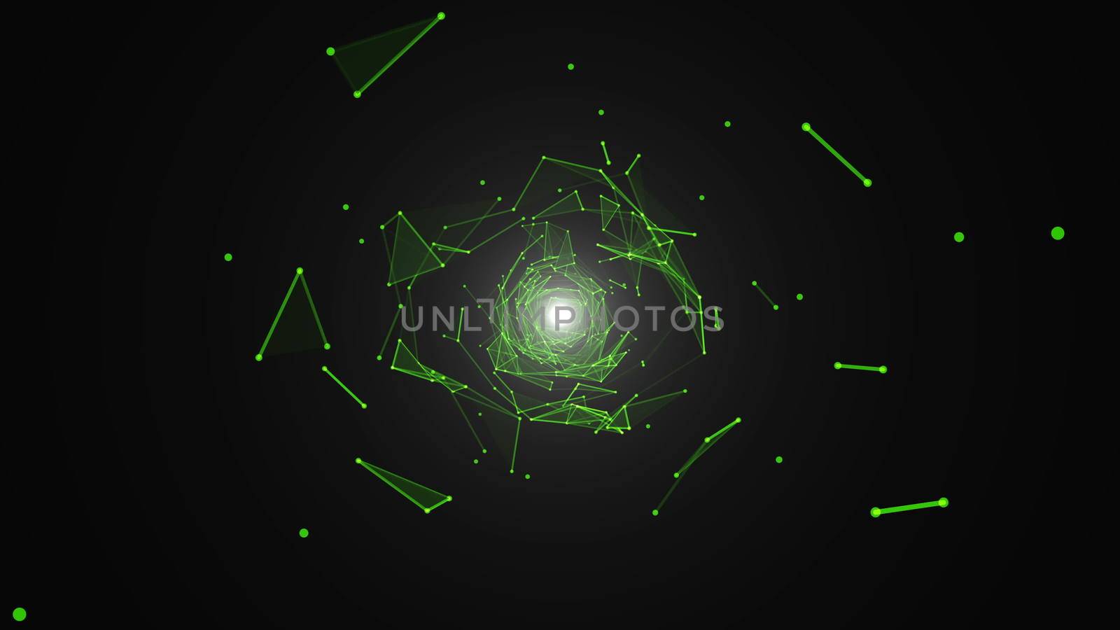 Abstract background with beautiful rotating triangles and flares by nolimit046