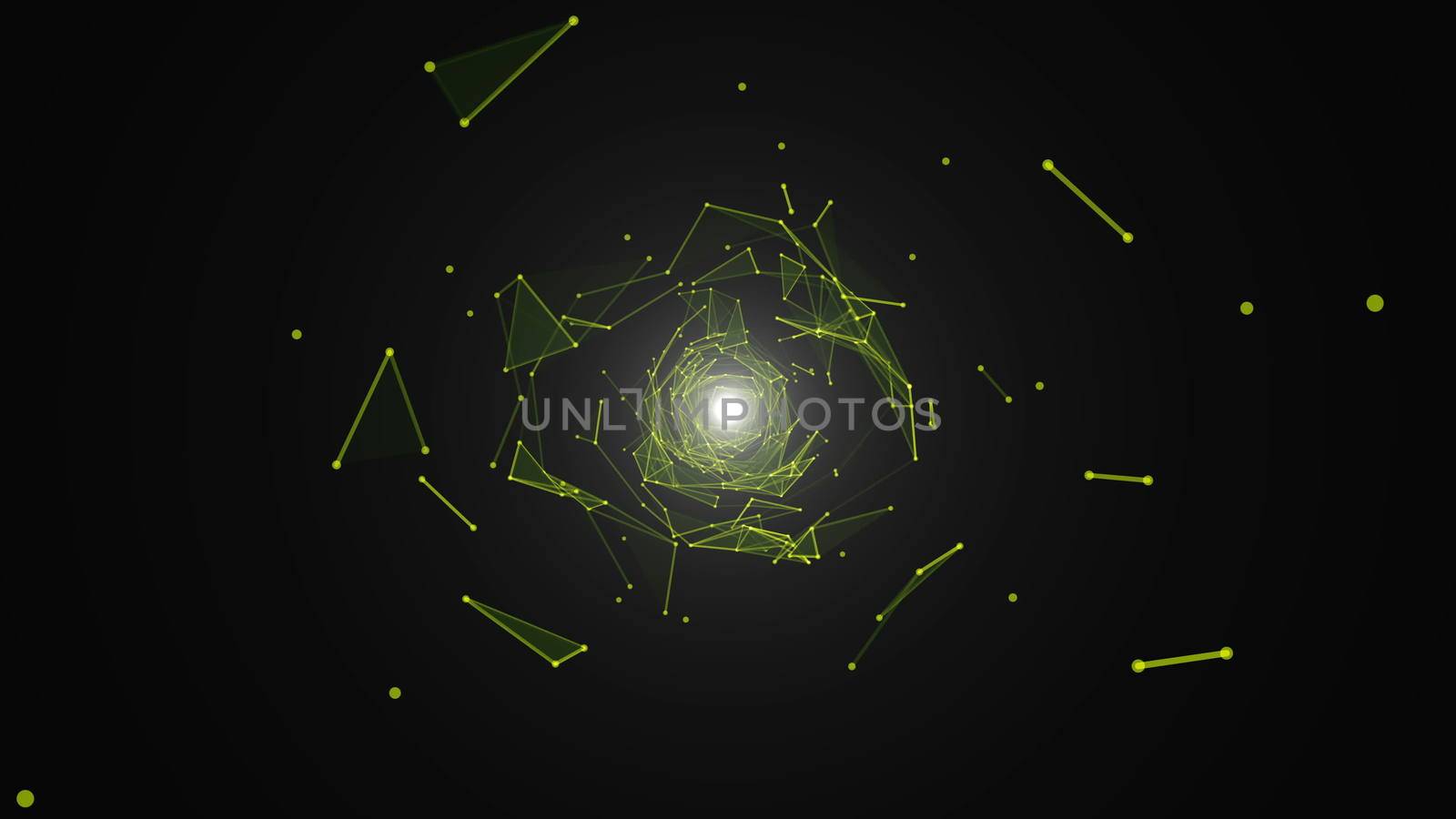 Abstract background with beautiful rotating triangles and flares.