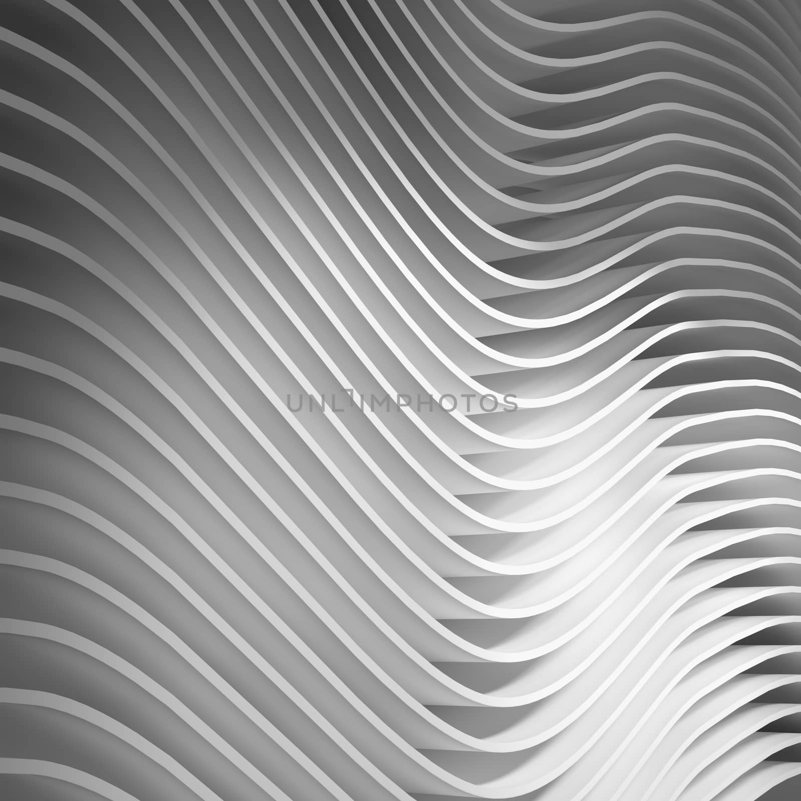 Abstract white wall. 3D illustration by cherezoff