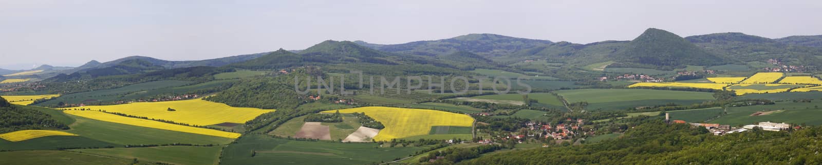 View on the protected landscape area Czech Central Mountains fro by Mibuch