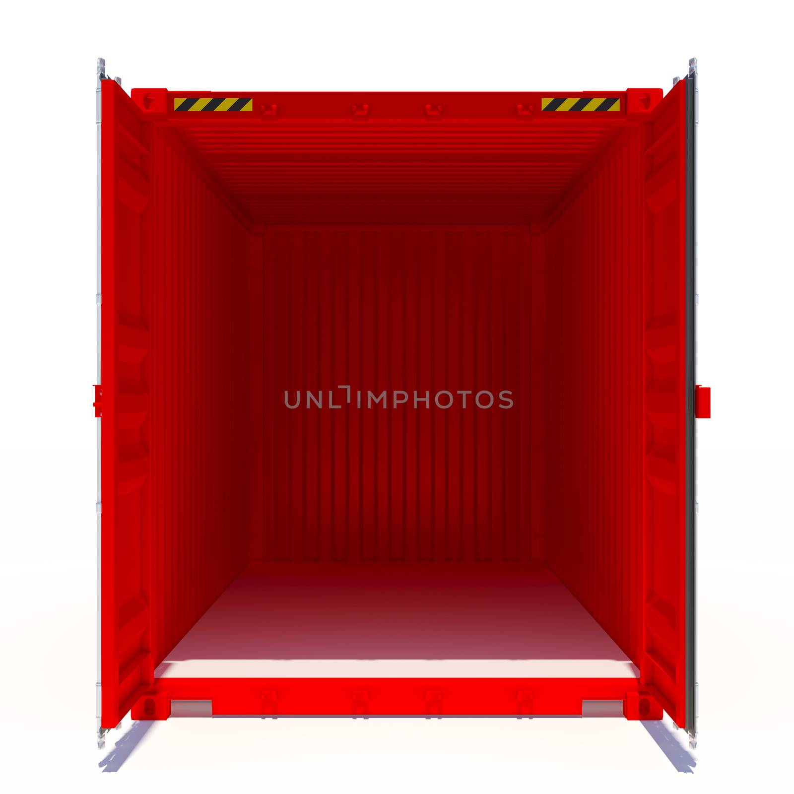 Opened red cargo container by cherezoff