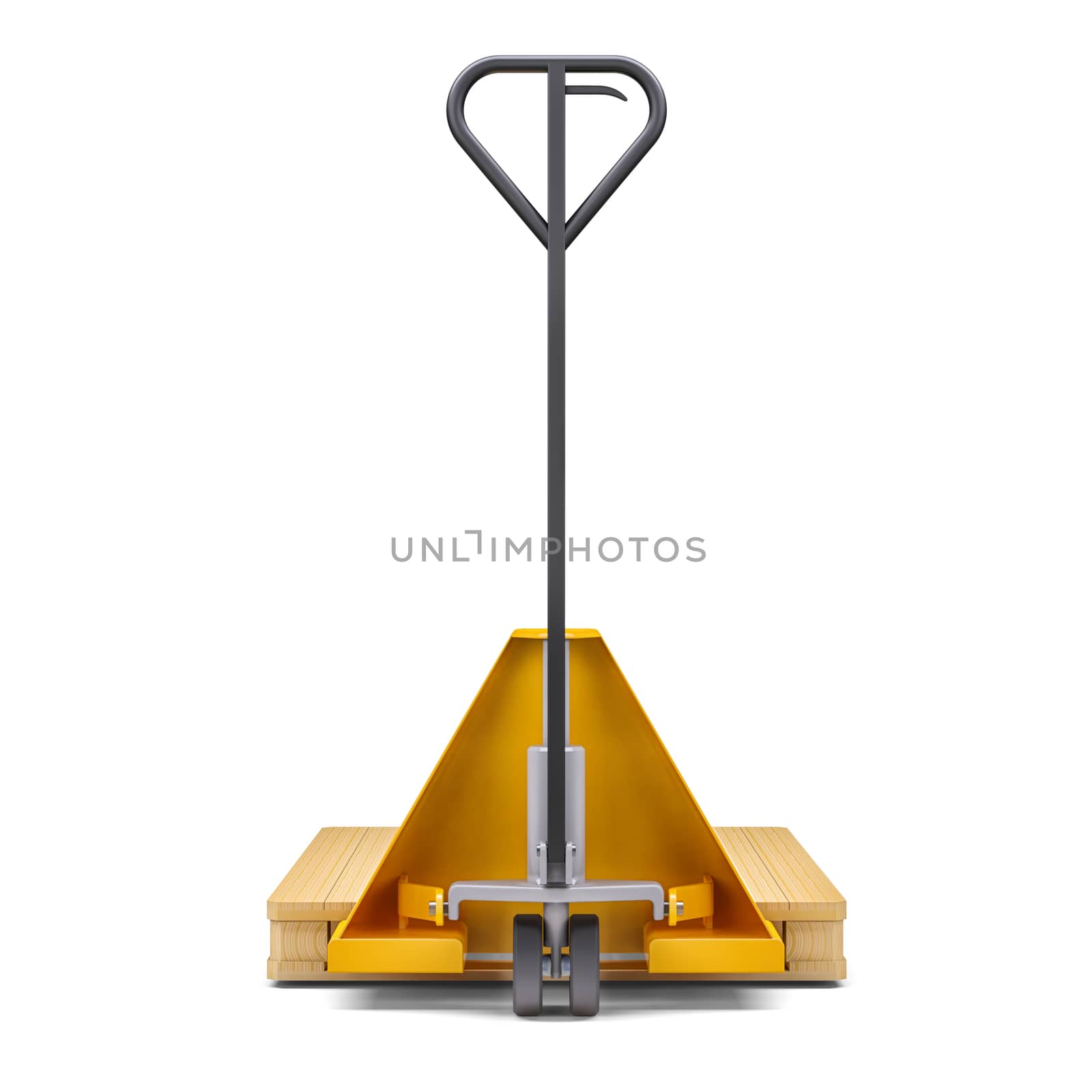 Pallet truck isolated on white by cherezoff