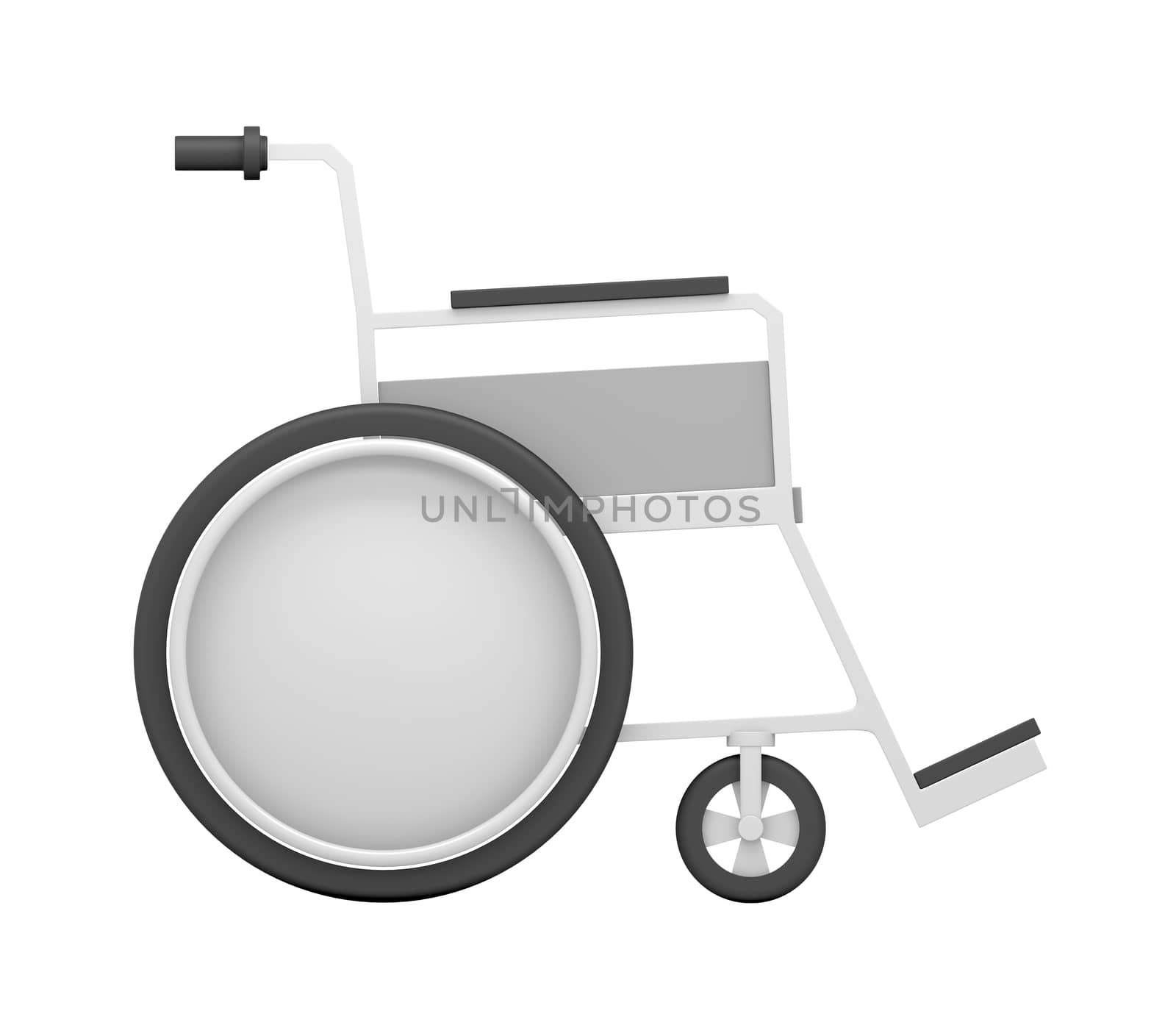 Wheelchair. Isolated on White Background by cherezoff