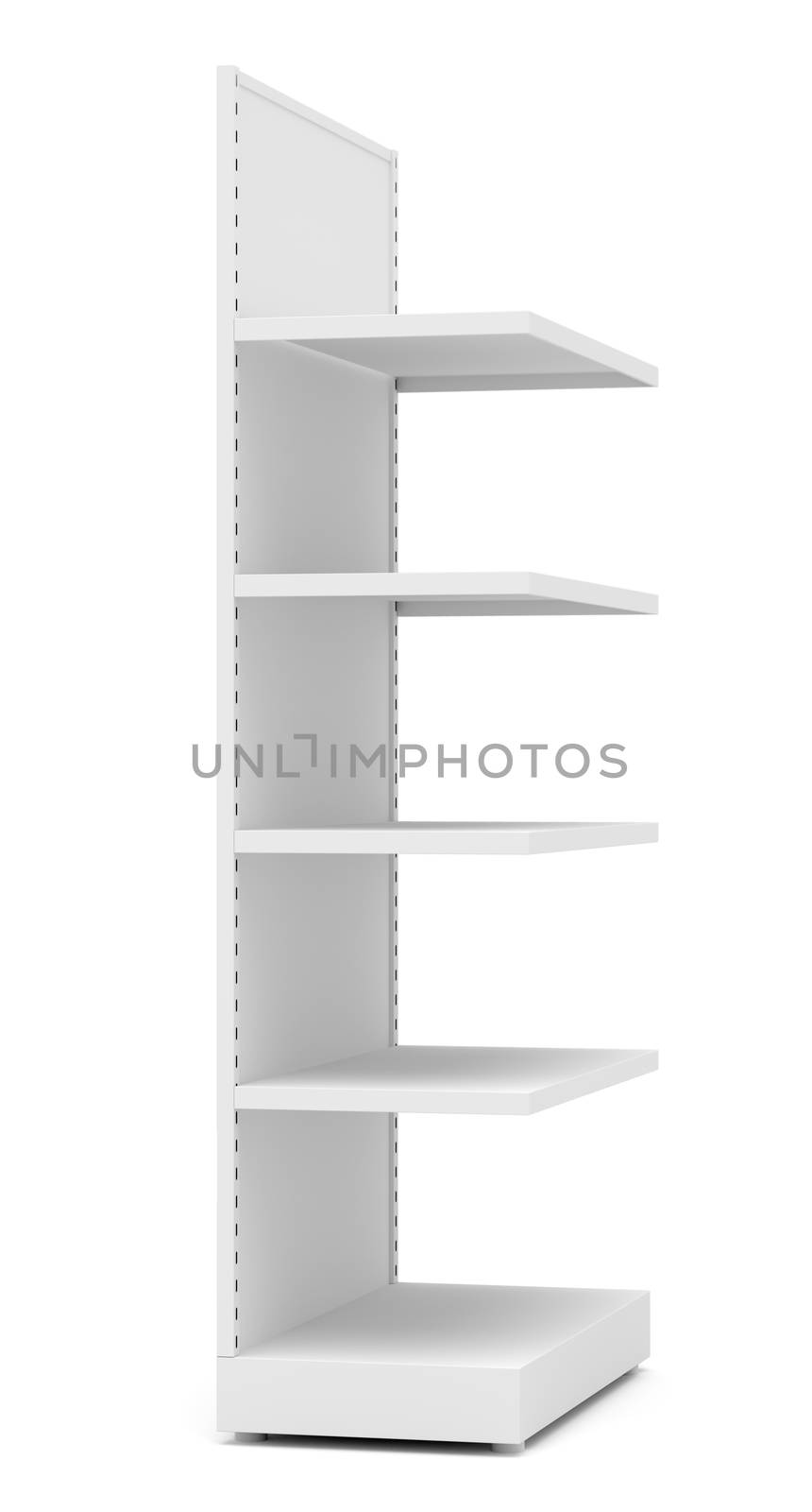 White Empty Retail Shelves by cherezoff