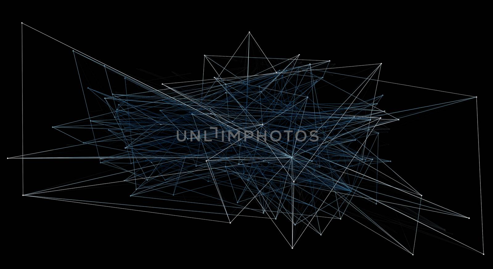 Abstract network connection background by cherezoff