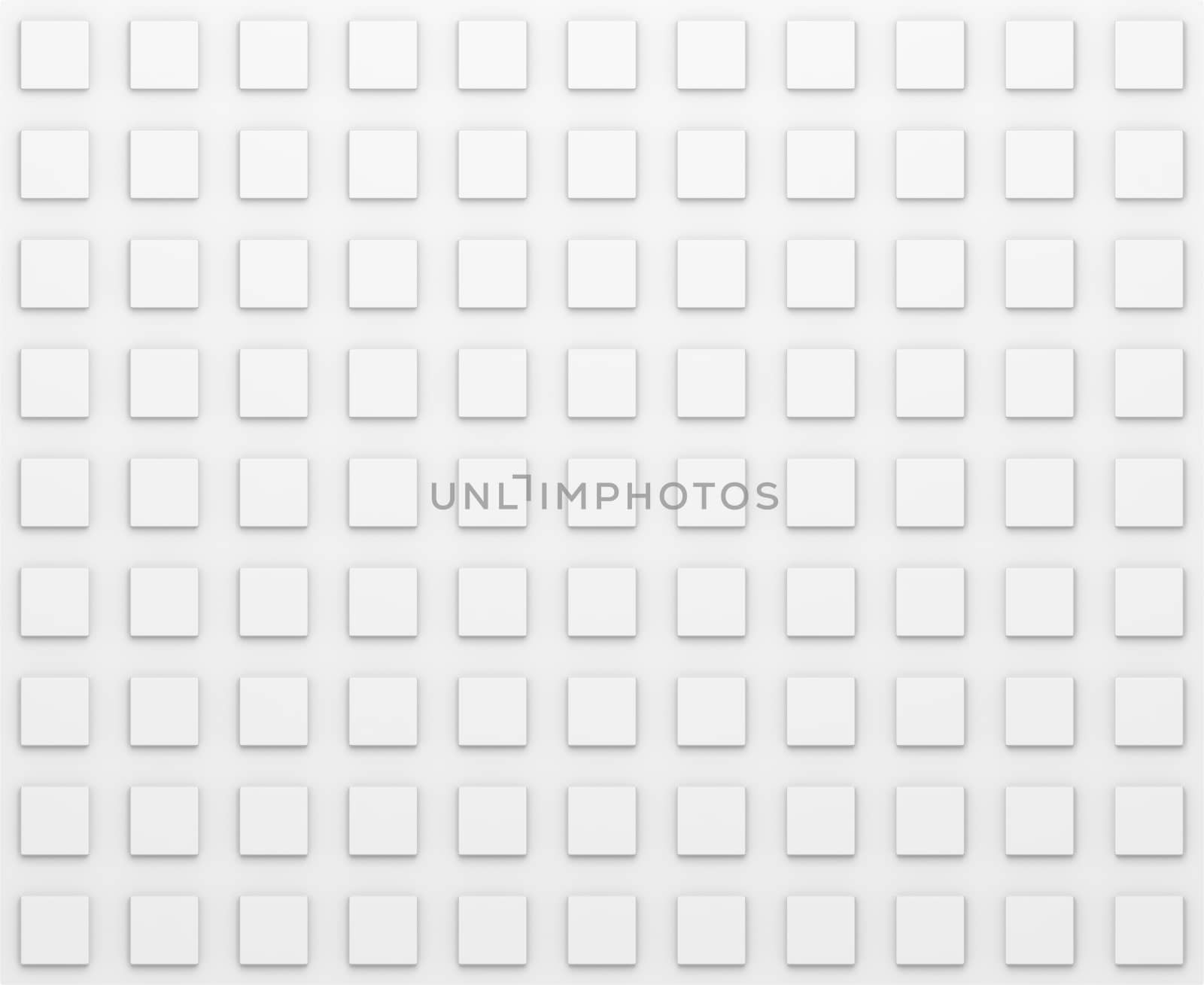 Rectangle Pattern. Regular White Texture. 3D illustration