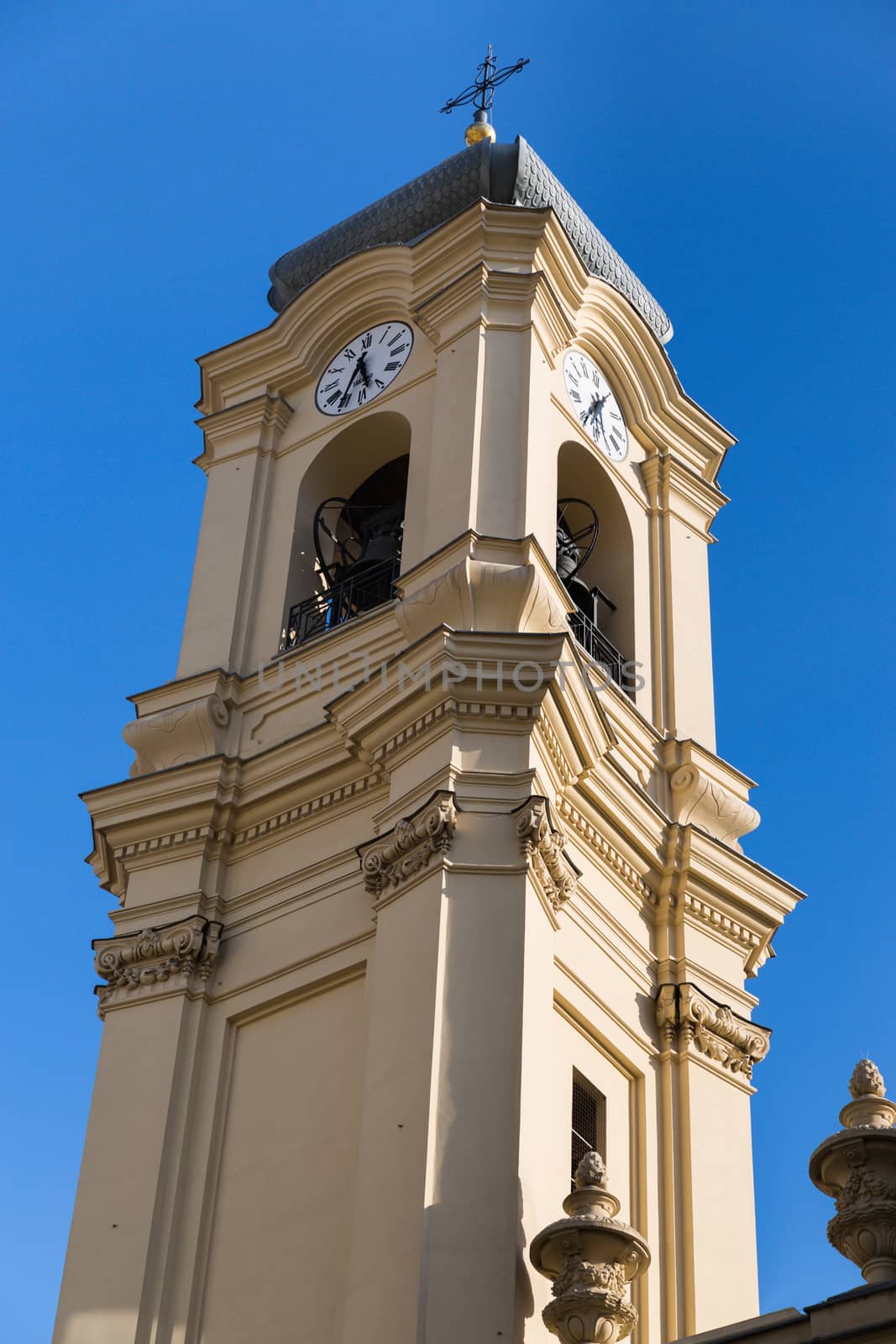 Church tower in Santa Margherita Ligure by chrisukphoto