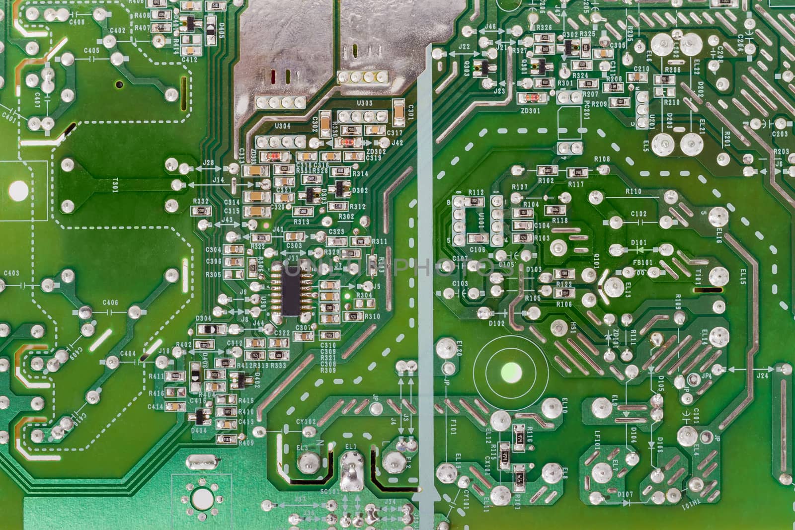 Fragment of electronic board closeup by anmbph