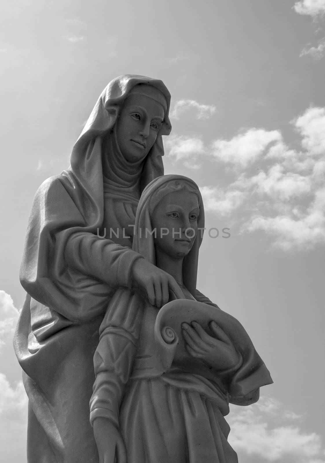 Statue of the Madonna marble In Nakhon Phanom Province