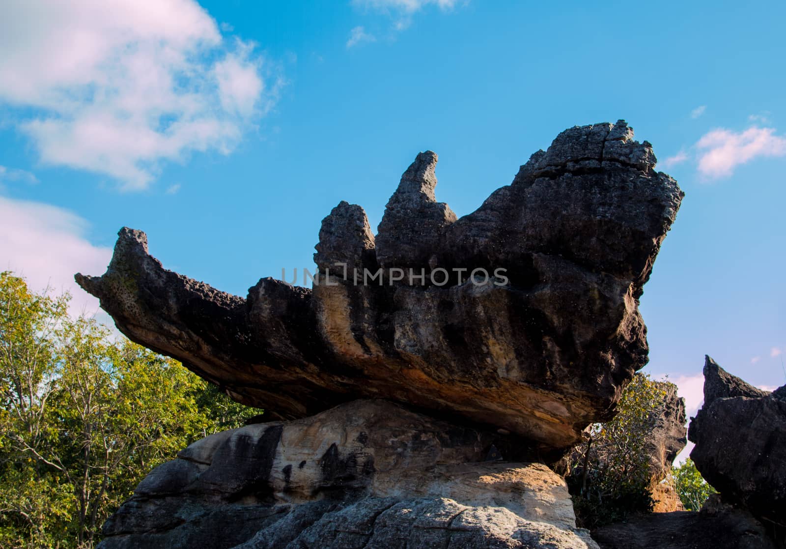 stone mountain phu pha thoep National Park,Mukdahan Province,Thailand