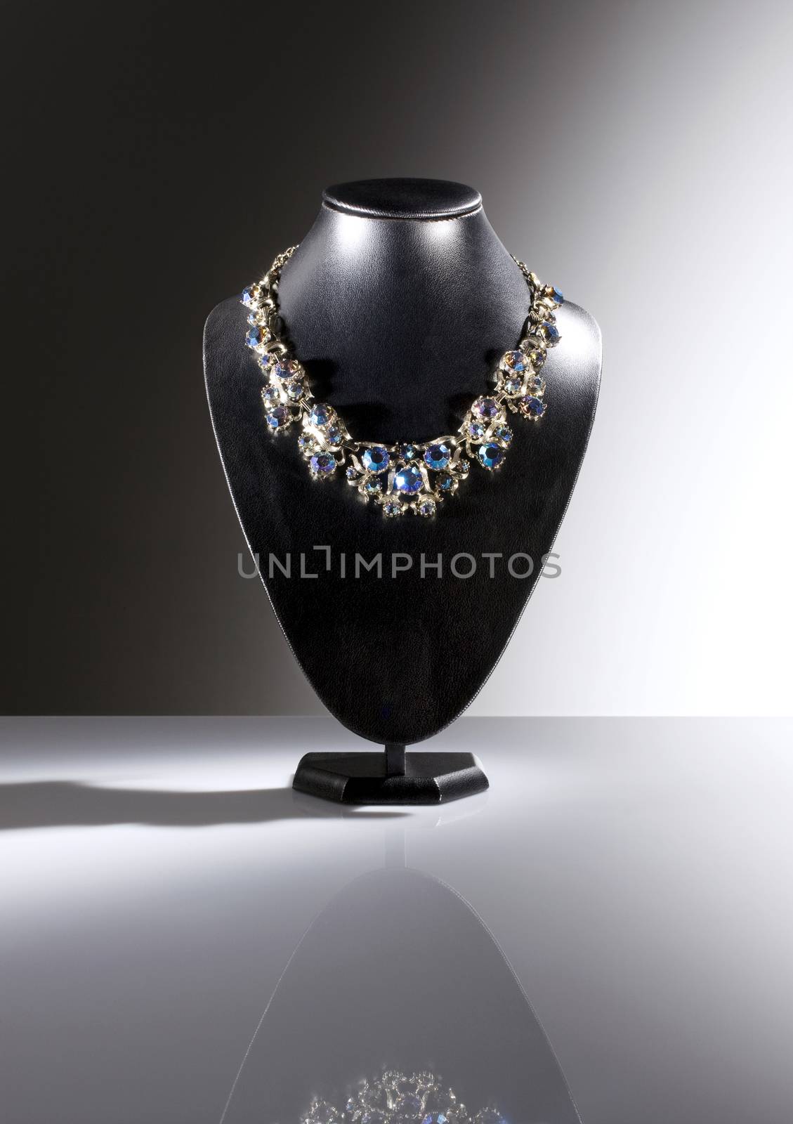 Jewelry diamond luxery display on a dark background.