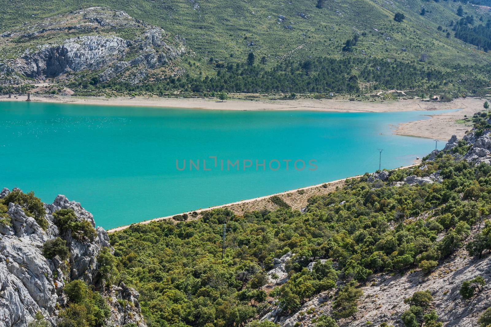 The artificial-scale Cuber reservoir in the Sierra de Tramuntana, Mallorca, Spain
