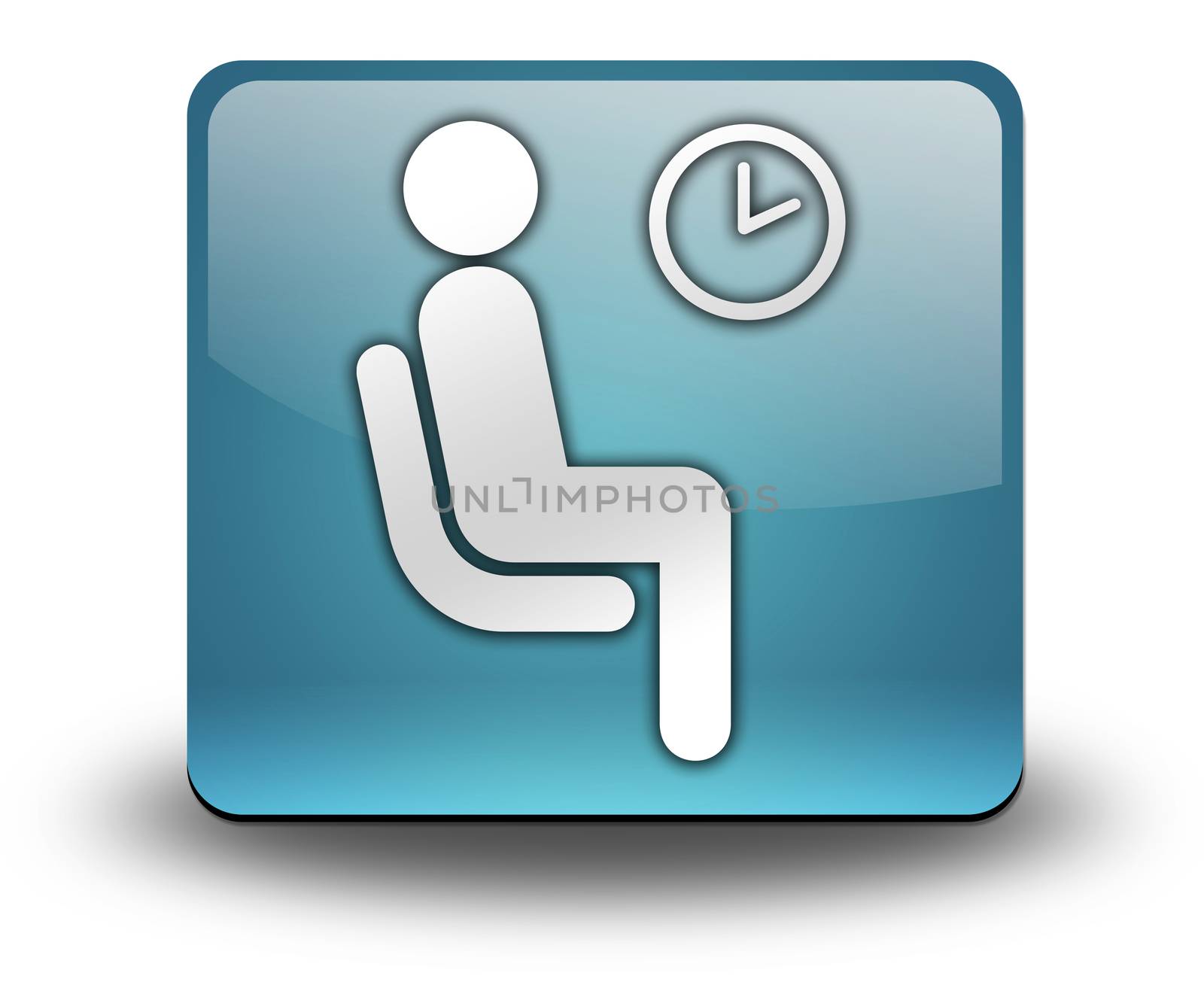 Icon, Button, Pictogram with Waiting Room symbol