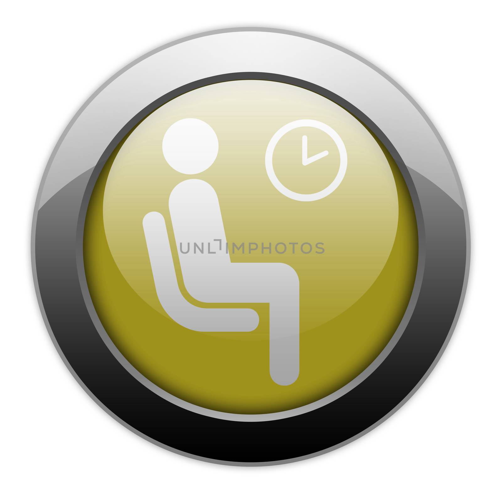 Icon, Button, Pictogram with Waiting Room symbol