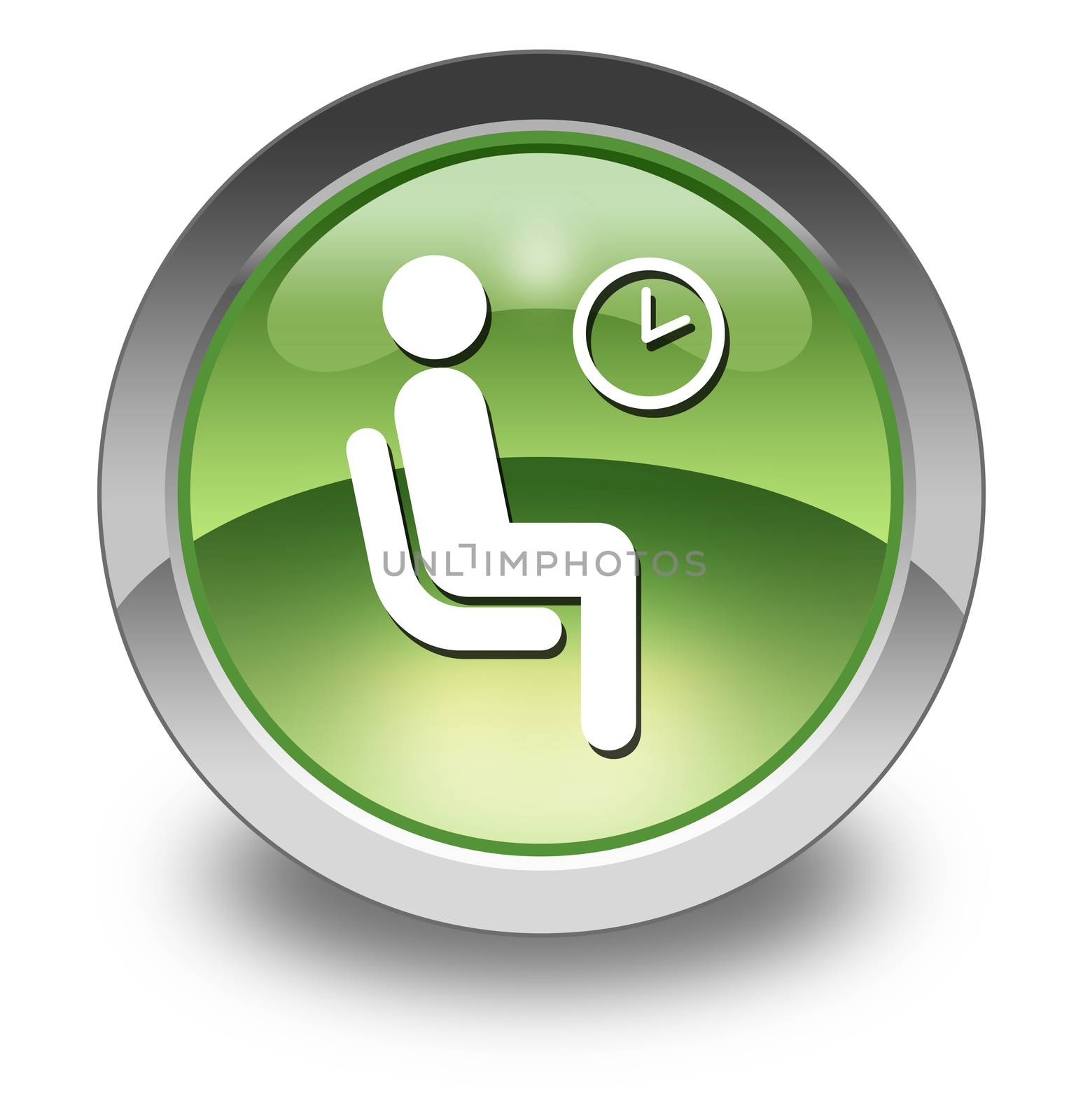 Icon, Button, Pictogram with Waiting Room symbol