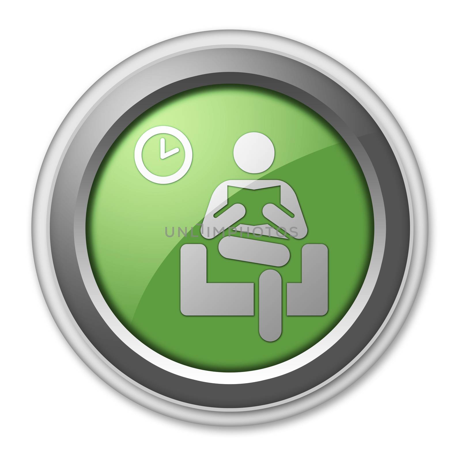 Icon, Button, Pictogram Waiting Room by mindscanner