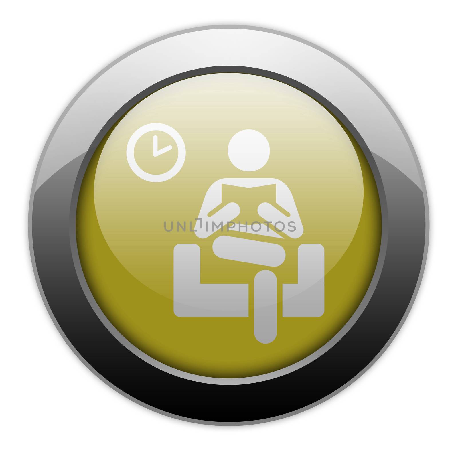 Icon, Button, Pictogram Waiting Room by mindscanner