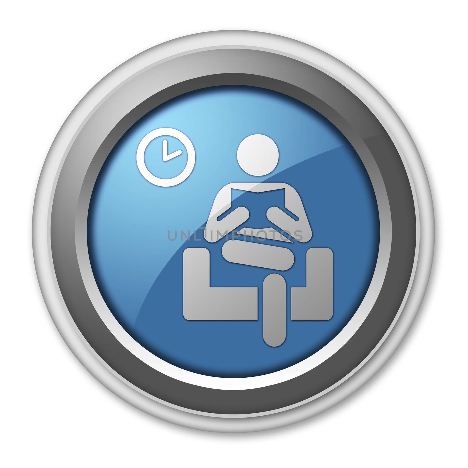 Icon, Button, Pictogram Waiting Room by mindscanner