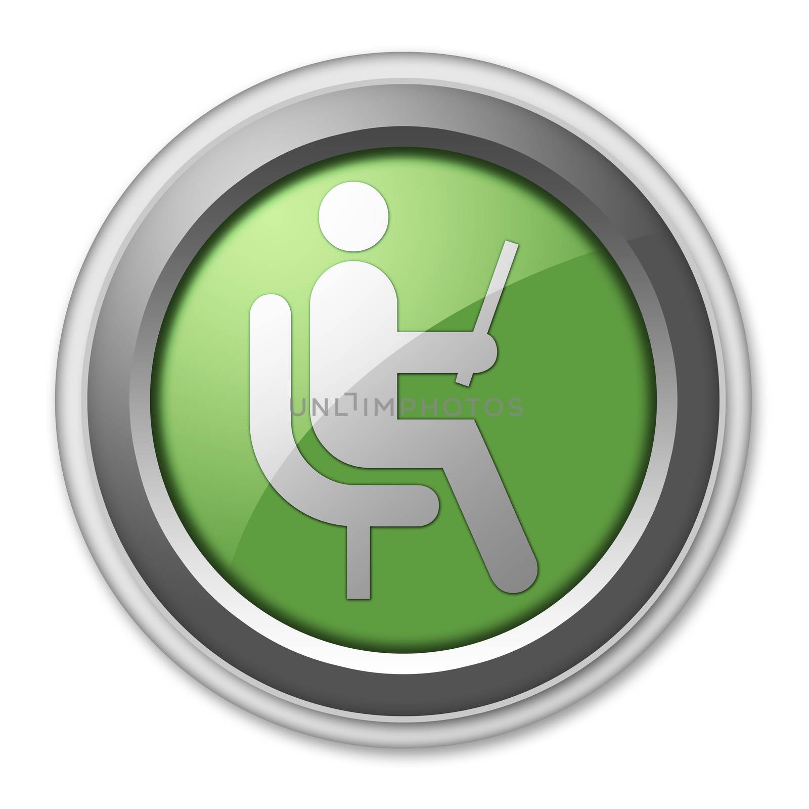 Icon, Button, Pictogram Waiting Room by mindscanner