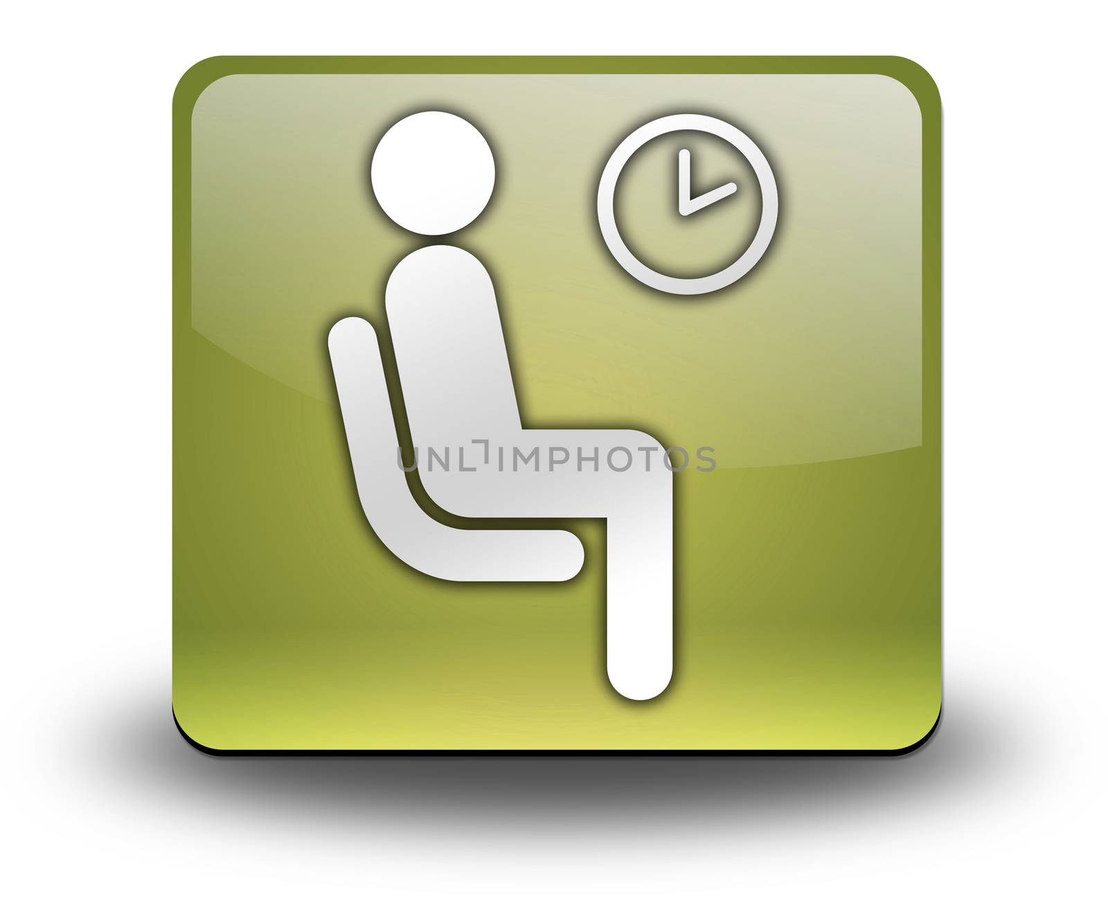 Icon, Button, Pictogram with Waiting Room symbol