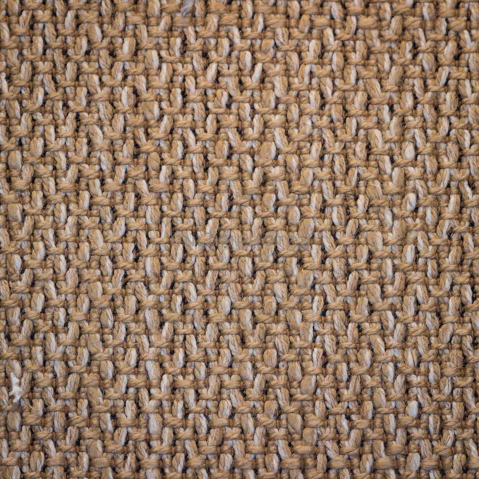 Rustic canvas fabric texture in terra color. Square shape