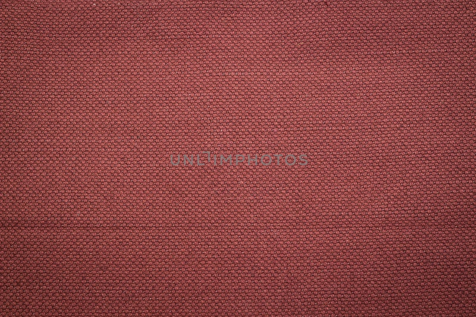 Rustic canvas fabric texture in red brick color. Square shape