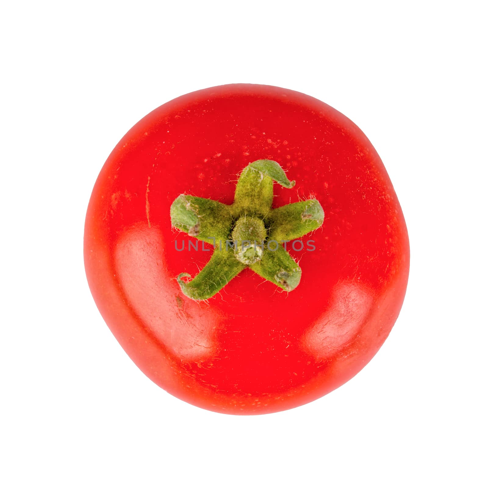 Red tomato isolated on a white background