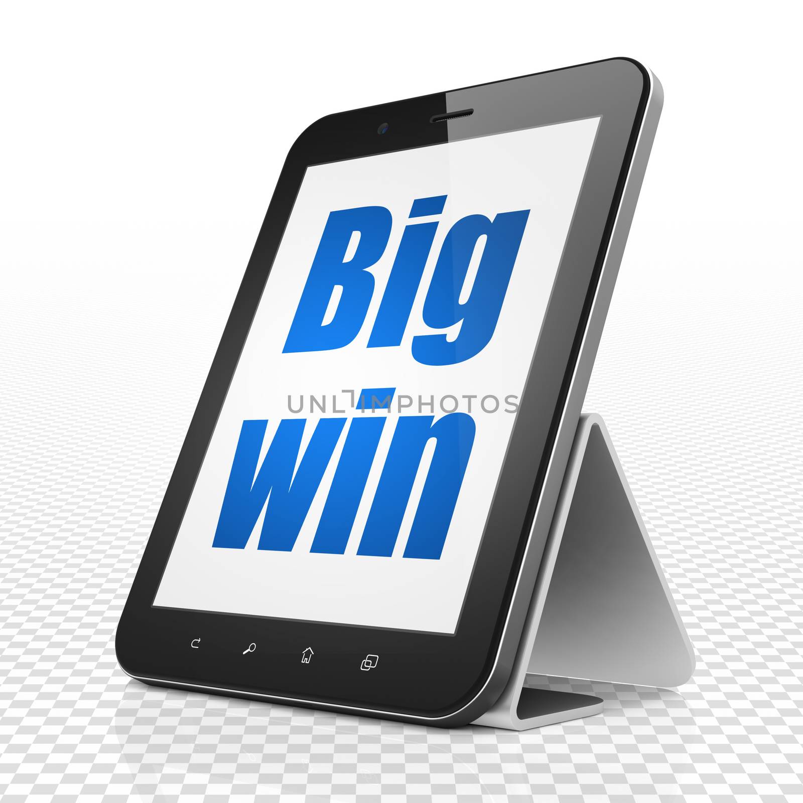 Business concept: Tablet Computer with Big Win on display by maxkabakov