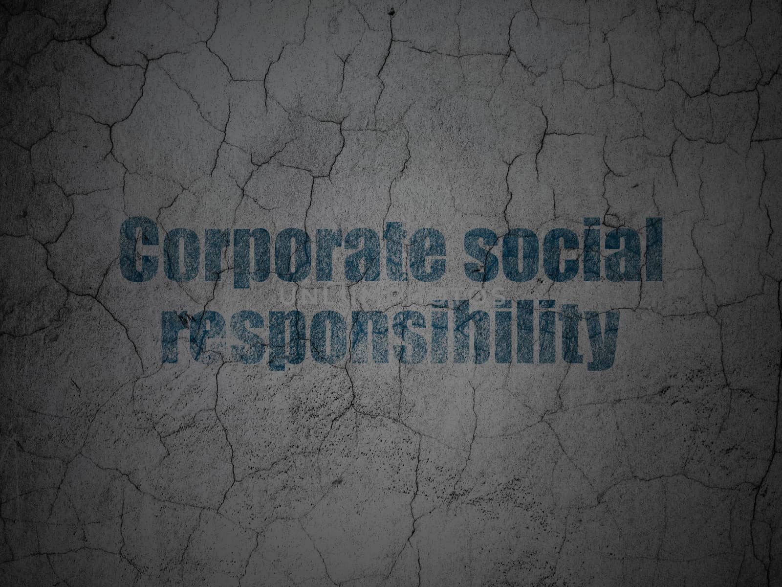 Finance concept: Corporate Social Responsibility on grunge wall background by maxkabakov
