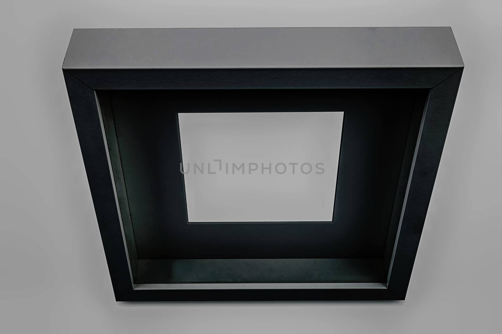 abstract picture frame against gray background, studio shot, high dynamic range picture