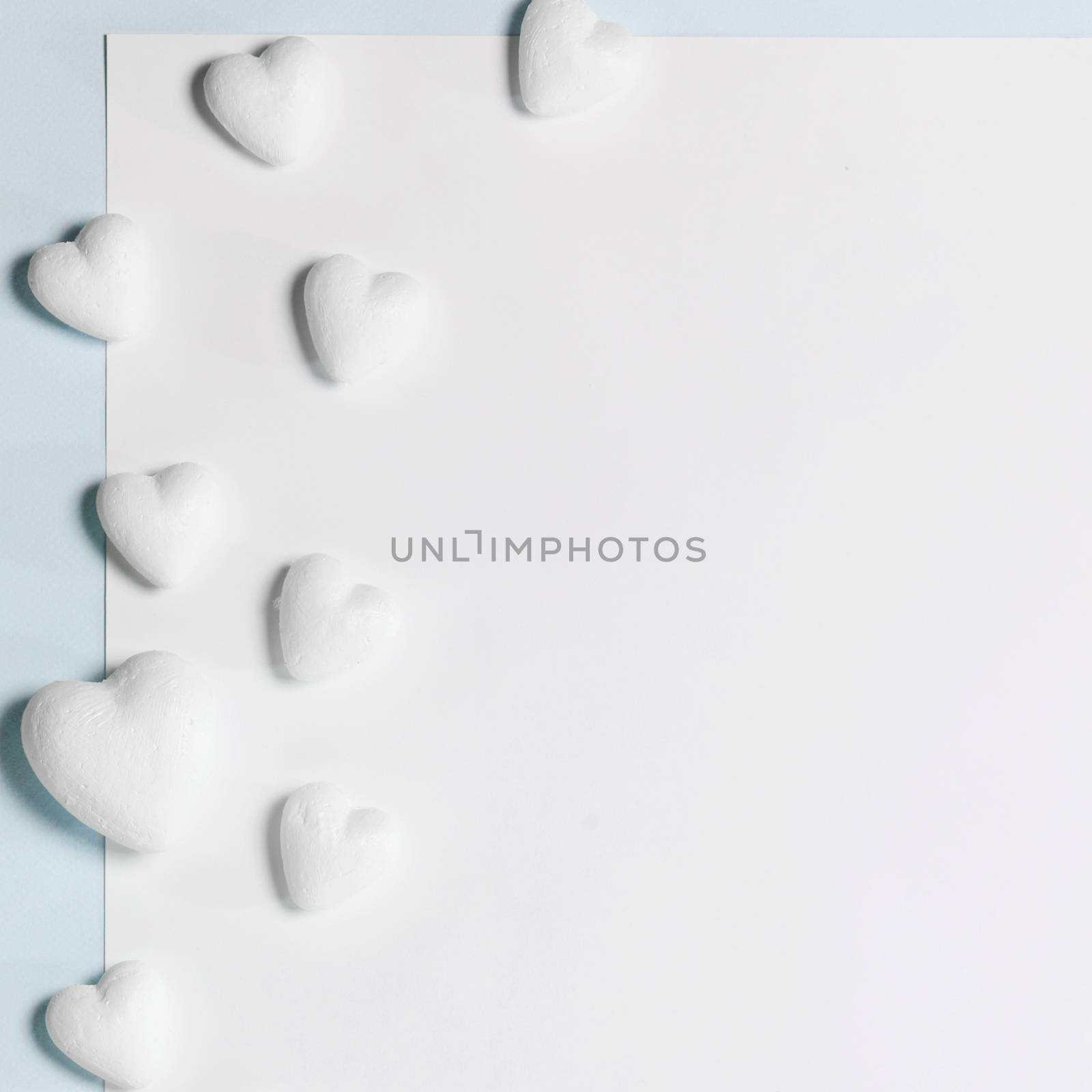 Decorative hearts on white background by Yellowj