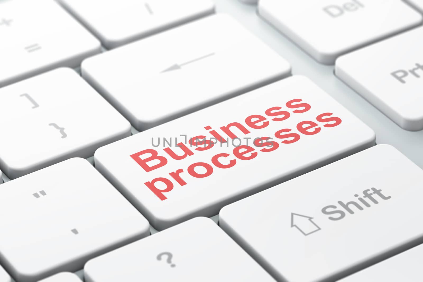 Business concept: Business Processes on computer keyboard background by maxkabakov
