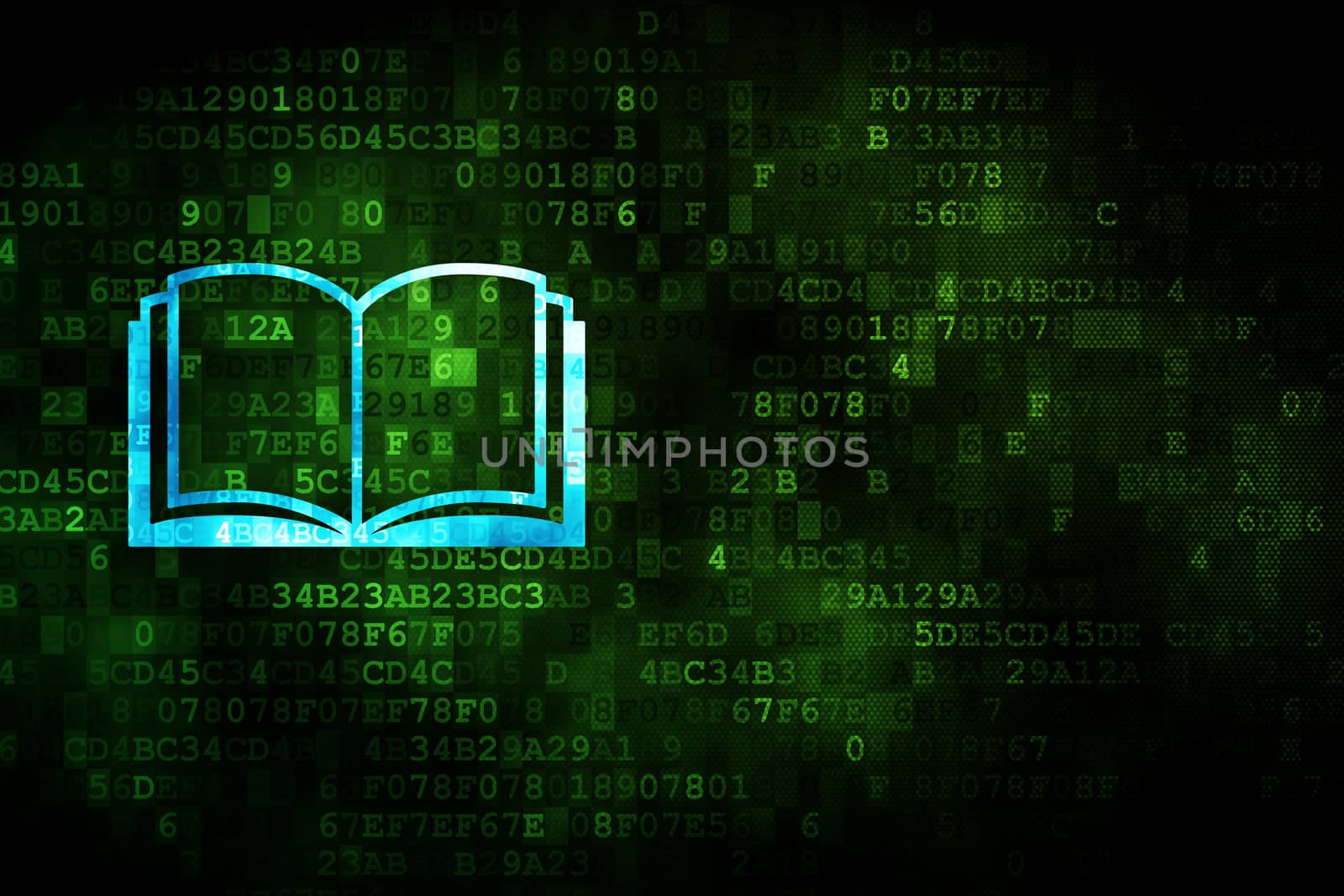 Science concept: Book on digital background by maxkabakov